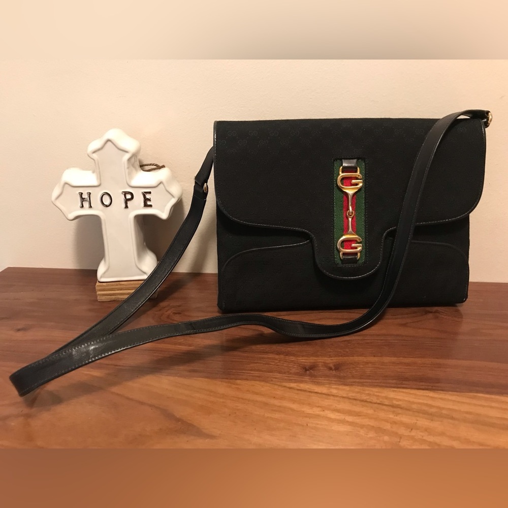 Gucci Horsebit 1955 convertible bag in black